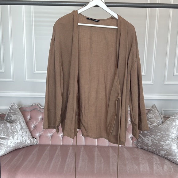 NWOT ZARA RUSTIC WRAP KIMINO SIZE LARGE - Picture 15 of 17